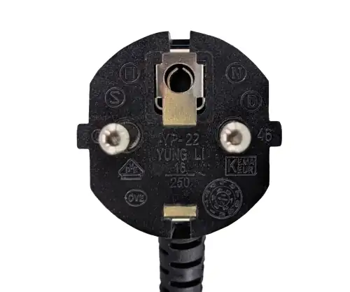 DINIC Netzkabel, extra großen Querschnitt 1,5mm², CEE 7/7 - C13, VDE-zertifiziert, schwarz, 1,80m